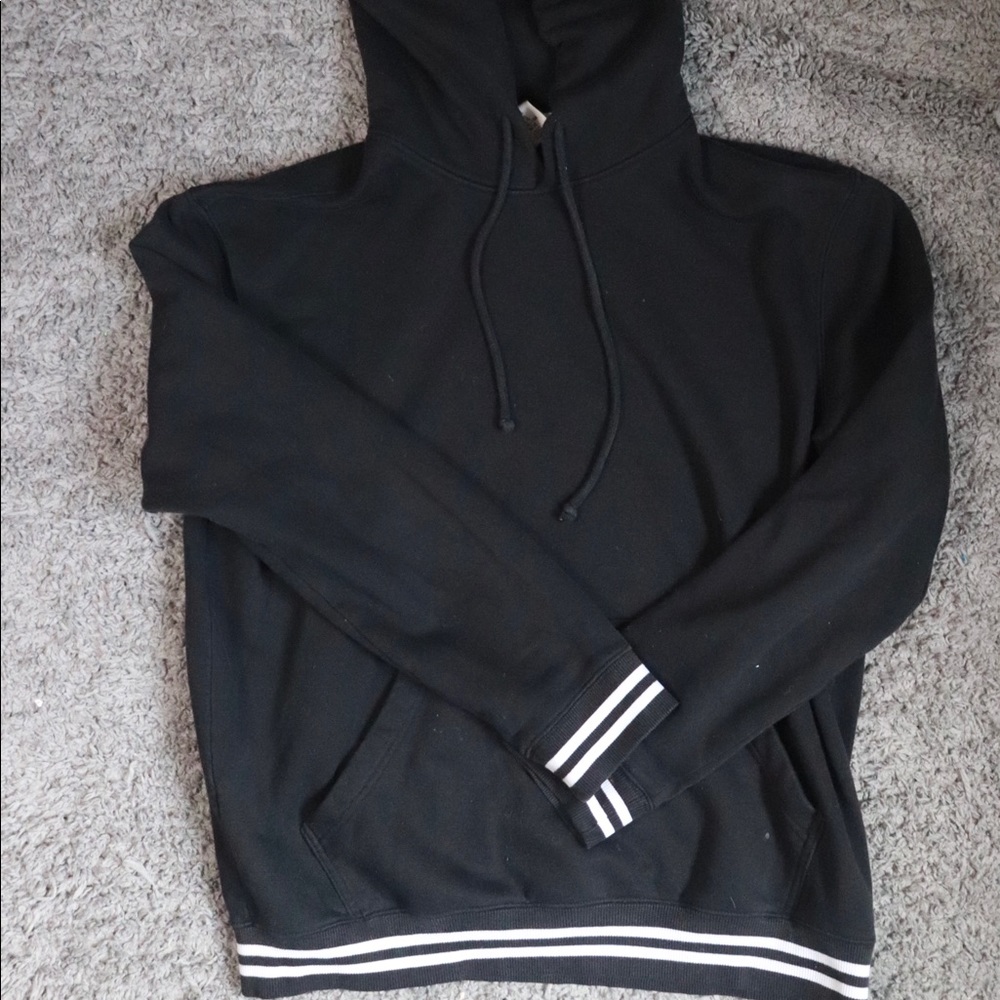 Black and white hoodie
